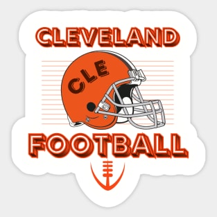 Cleveland Football Vintage Style Sticker